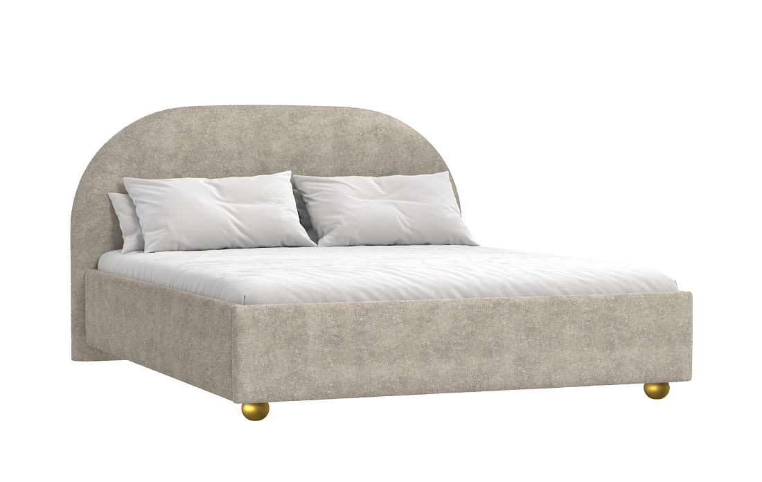 Кровать Афродита ш. 1600 с подъемным мех. велюр Панда монсун какао